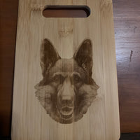 German Shepherd Design Bamboo Cutting Board