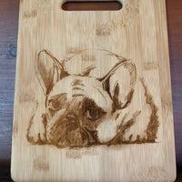 French Bulldog Design Bamboo Cutting Board