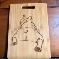 French Bulldog Butt Design Bamboo Cutting Board