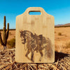 Western Dressage Horse Cutting Board