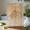 Horse Heads Design Bamboo Cutting Board