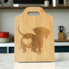 Dachshund Butt Design Bamboo Cutting Board