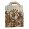 Goats playing Bamboo Cutting Board