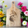 Bamboo Cutting Board with Horse looking backwards