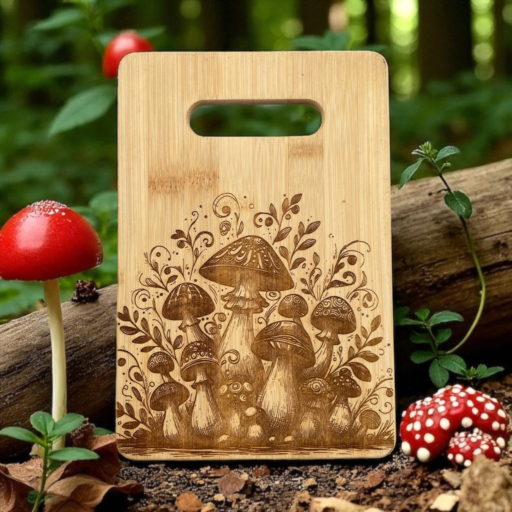 Mushroom design Bamboo Cutting Board