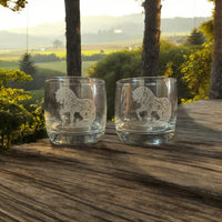 Swirly Horse Design Glassware