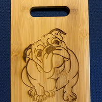 Bulldog Design Bamboo Cutting Board