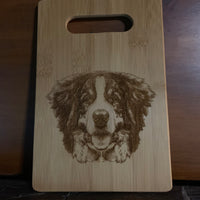 Bernese Mountain Dog Design Bamboo Cutting Board