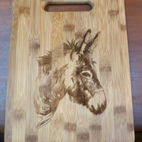 Bamboo Cutting Board with Donkey design