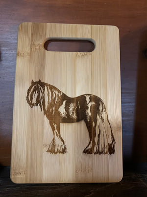 Gypsy Horse Design Bamboo Cutting Board