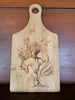Horse Tree Design Bamboo Cutting Board