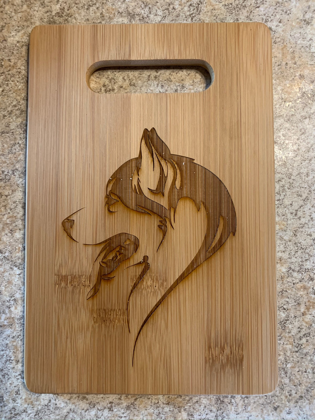 Husky Design Bamboo Cutting Board