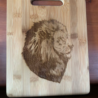 Lion design Bamboo Cutting Board