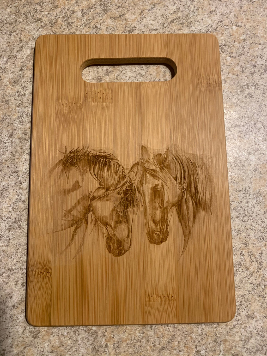 'Friends' Horse Design Bamboo Cutting Board