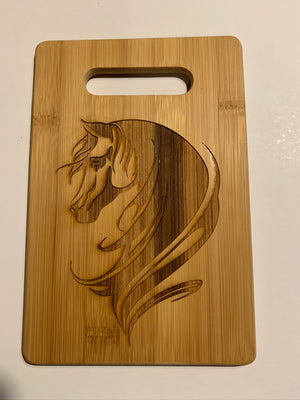Bamboo Cutting Board with Horse head profile